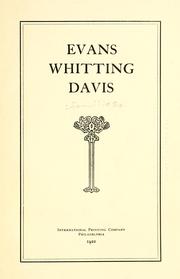 Cover of: Evans, Whitting, Davis [families] | 