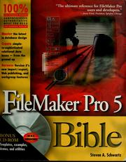 Cover of: FileMaker Pro 5 bible by Steven A. Schwartz
