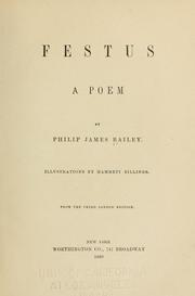 Cover of: Festus, a poem.
