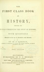 Cover of: The first class book of history