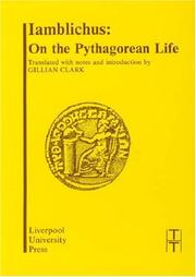 Cover of: Iamblichus: On the Pythagorean Life (Liverpool University Press - Translated Texts for Historians)