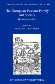 Cover of: European Peasant Family and Society: Historical Studies (Liverpool University Press - Liverpool Science Fiction Texts & Studies)