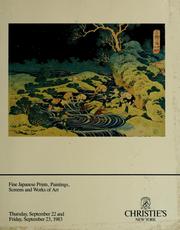 Cover of: Fine Japanese prints, paintings, screens, ceramics and works of art.