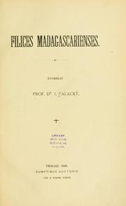 Cover of: Filices Madagascarienses