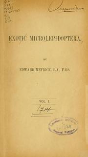 Cover of: Exotic microlepidoptera by Edward Meyrick