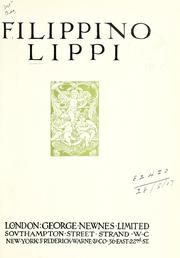 Cover of: Filippino Lippi by Paul G. Konody