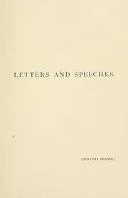 Cover of: A few letters and speeches of the late Civil War.