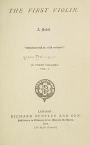 Cover of: The first violin: a novel. In three volumes