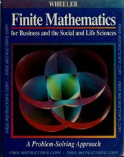 Cover of: Finite mathematics for business and the social and life sciences: a problem solving approach