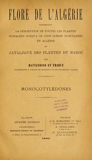 Cover of: Flore de l'Algérie