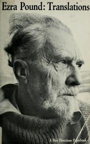 Cover of: Ezra Pound: translations