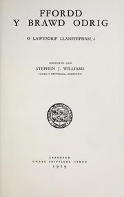 Cover of: Ffordd y Brawd Odrig