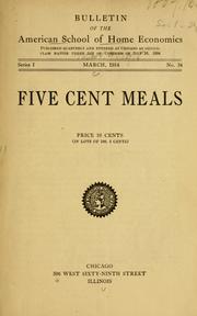 Cover of: Five cent meals ....