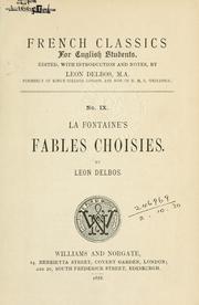 Cover of: Fables choisies. by Jean de La Fontaine