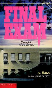 Cover of: Final exam by A. Bates
