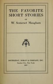 The Favorite Short Stories of W. Somerset Maugham
