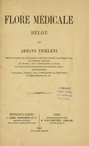 Cover of: Flore médicale belge by Armand Thielens