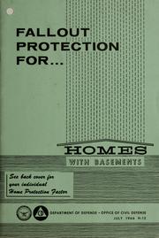 Cover of: Fallout protection for homes with basements. by 