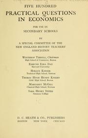 Cover of: Five hundred practical questions in economics