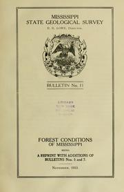 Cover of: Forest conditions of Mississippi by 