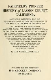 Cover of: Fairfield's pioneer history of Lassen County, California by Asa Merrill Fairfield