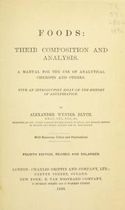 Cover of: Foods by Blyth, Alexander Wynter, Blyth, Alexander Wynter