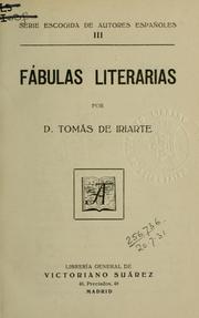 Cover of: Fábulas literarias. by Tomás de Iriarte y Oropesa