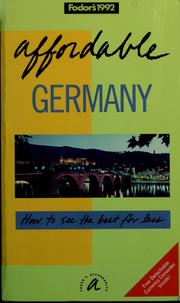 Cover of: Fodor's 1992 affordable Germany