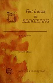 Cover of: First lessons in beekeeping by Camille Pierre Dadant