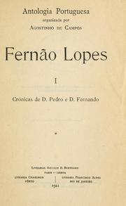 Cover of: Fernão Lopes.: [Obras]