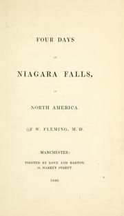 Cover of: Four days at Niagara Falls, in North America by William Fleming