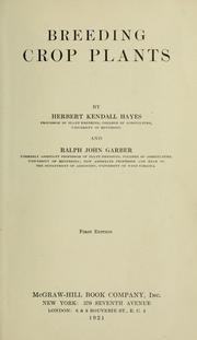 Cover of: Breeding crop plants by Herbert Kendall Hayes