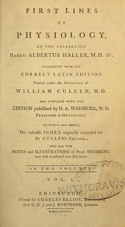 Cover of: First lines of physiology