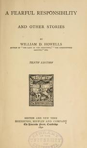 Cover of: A fearful responsibility by William Dean Howells