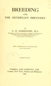 Cover of: Breeding and the Mendelian discovery