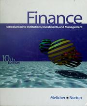Cover of: Finance by Ronald W. Melicher
