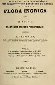 Cover of: Flora Ingrica: sive, Historia plantarum Gubernii Petropolitani.