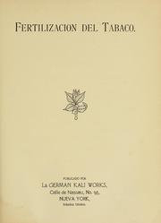 Cover of: Fertilizacion del tabaco by German Kali Works