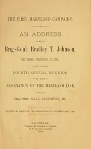 Cover of: The first Maryland campaign.