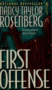Cover of: First offense by Nancy Taylor Rosenberg