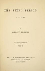 Cover of: The fixed period by Anthony Trollope