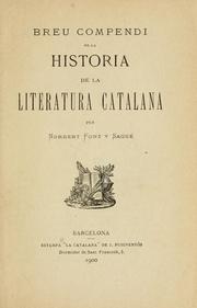 Cover of: Breu compendi de la historia de la literatura catalana.