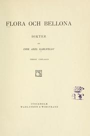 Cover of: Flora och Bellona: dikter. by Erik Axel Karlfeldt
