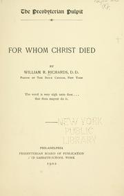 Cover of: For whom Christ died