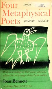 Cover of: Four metaphysical poets: Donne, Herbert, Vaughan, Crashaw by Joan Bennett