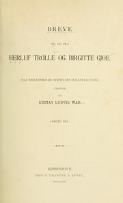 Cover of: Breve til og fra Herluf Trolle og Birgitte Gjøe