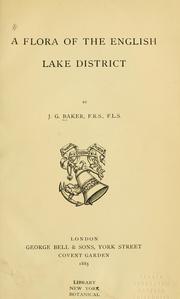 Cover of: A flora of the English Lake District. by John Gilbert Baker