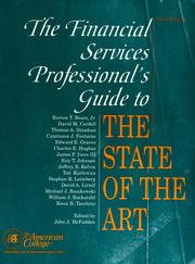 Cover of: The Financial services professional's guide to the state of the art by John J. McFadden, editor ; Burton T. Beam, Jr. ... [et al.].