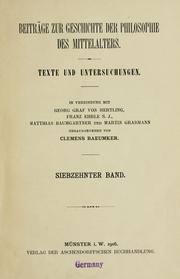 Cover of: Forschungen über die lateinischen Aristoteles-Übersetzungen des XIII. Jahrhunderts.