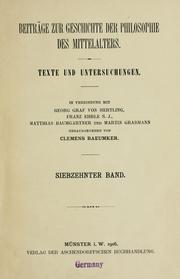 Cover of: Forschungen über die lateinischen Aristoteles-Übersetzungen des XIII. Jahrhunderts. by Grabmann, Martin